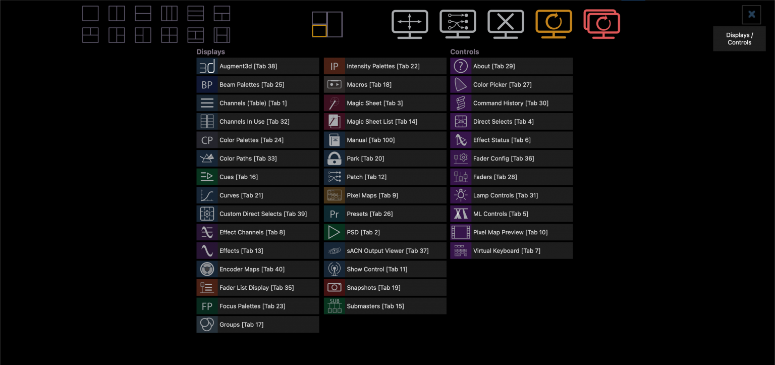 Up and Running with ETC EOS → Working with Displays and Tabs - The ...